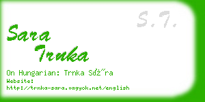 sara trnka business card